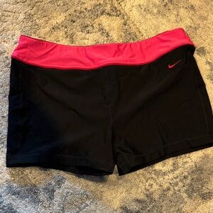 Nike Women's Athletic Shorts in Black and Pink